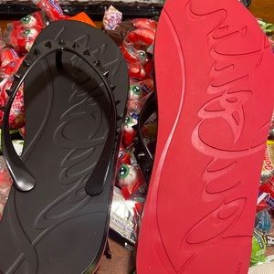 Louboutin flip flops